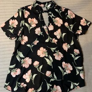 Black floral top